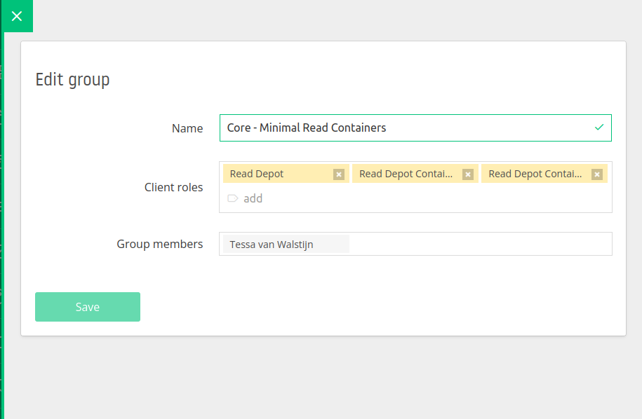 read containers group example